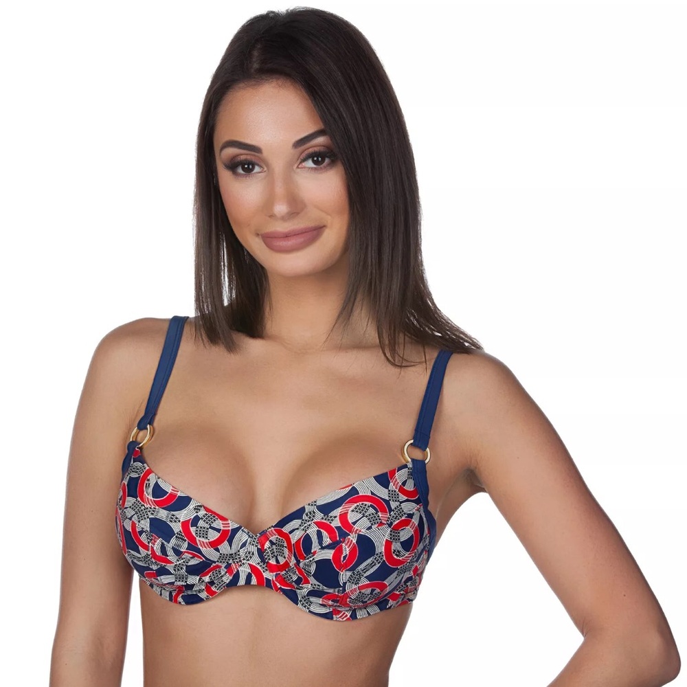 Panache Red and Blue Bikini Swimwear